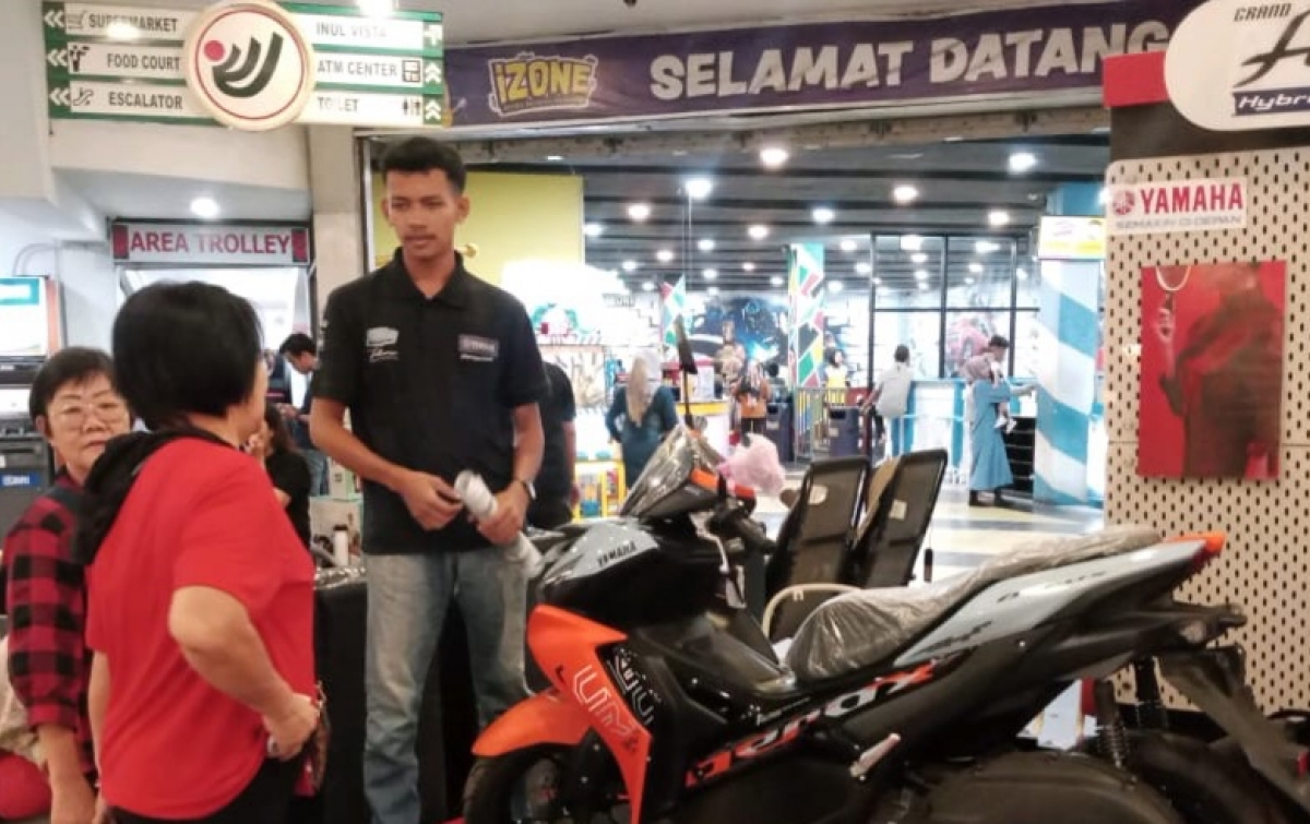 Alfa Scorpii Gelar Pameran Yamaha MAXI di Irian Supermarket Kisaran