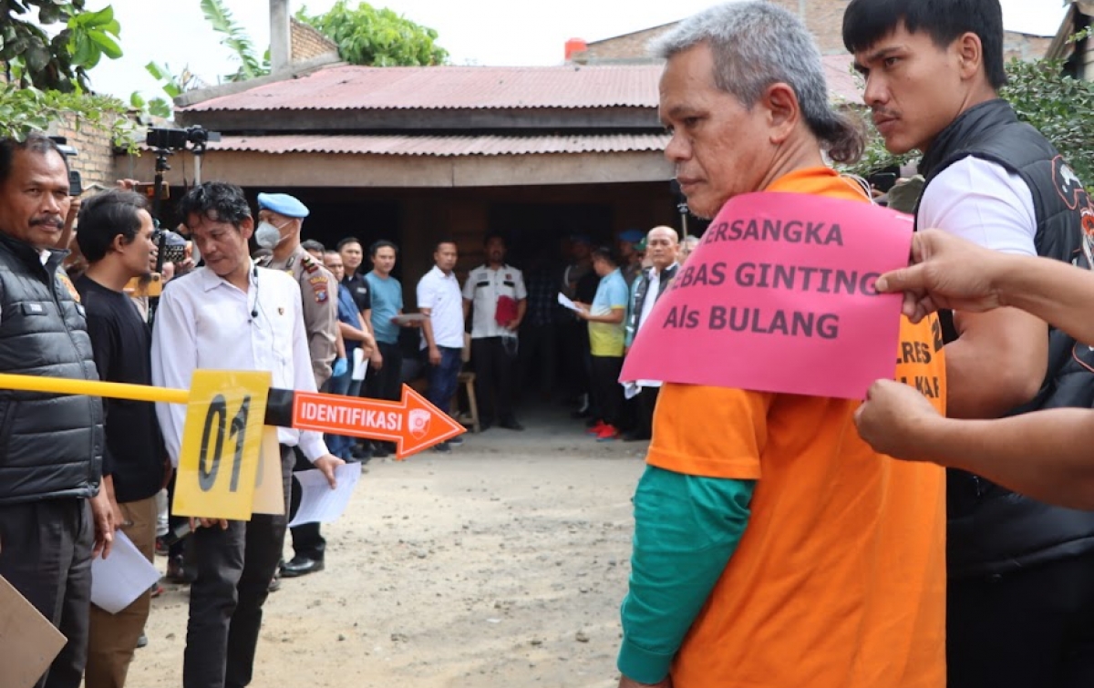 Polda Sumut Gelar Rekonstruksi Pembakaran Rumah Wartawan di Karo, Ada 57 Adegan