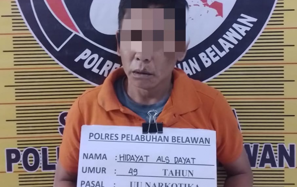 Sat Narkoba Polres Pelabuhan Belawan Tangkap Pengedar Ganja di Rengas Pulau