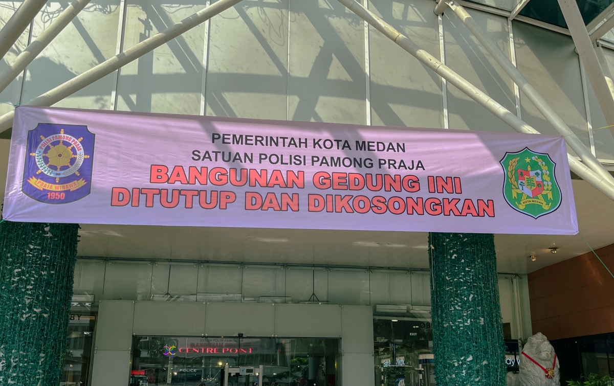 Tak Bayar Tunggakan Pajak, Pemko Medan Kembali Tutup Mall Centre Point