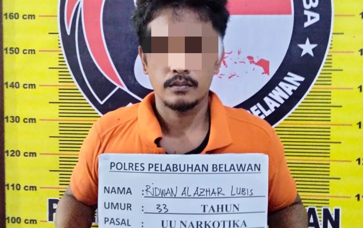 Sat Narkoba Polres Pelabuhan Belawan Tangkap Pengedar Sabu di Tanjung Mulia