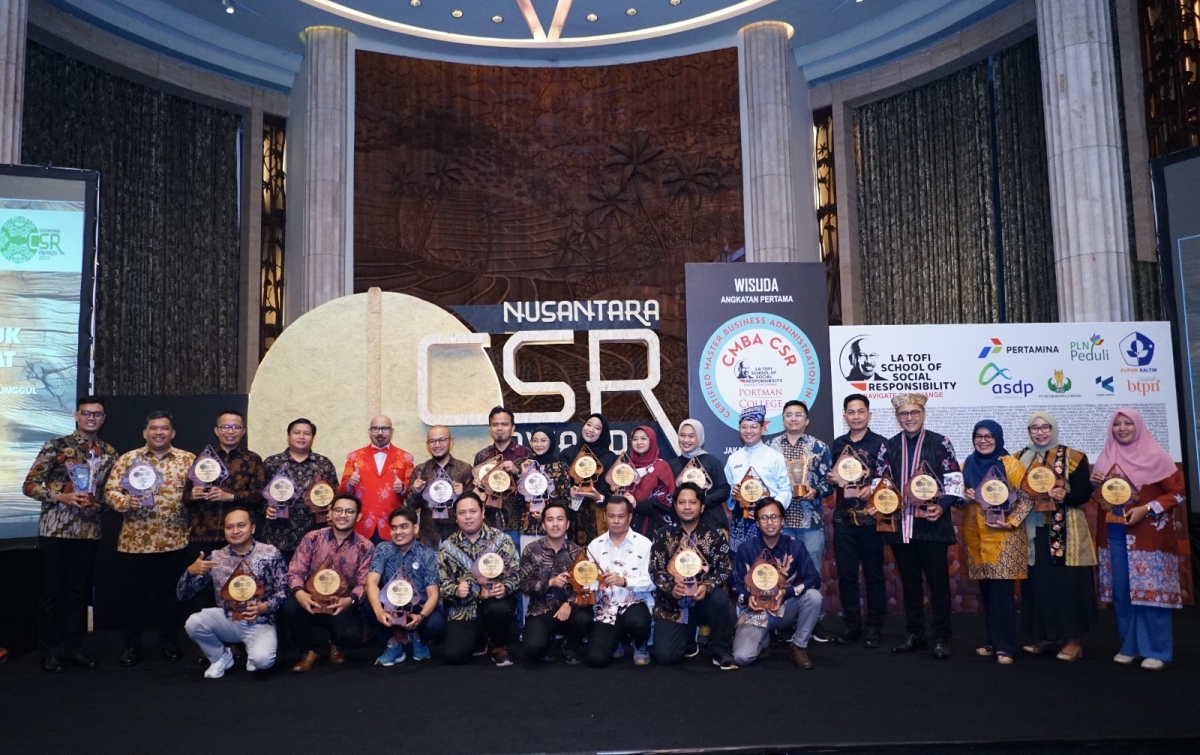 Pertamina Parta Niaga Regional Sumbagut Raih 9 Platinum Elit Nusantara CSR Award 2024