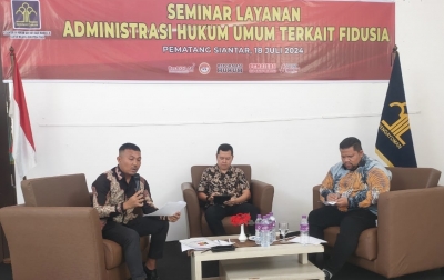 Edukasi Masyarakat, Kanwil Kemenkumham Sumut Seminar Layanan Jaminan Fidusia di Siantar