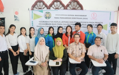 Dosen USU Pengabdian Terkait Edukasi Etos Kerja Jepang dan Pengaruhnya pada Praktik Keagamaan Bagi Para Calon Pekerja Muslim dari Medan