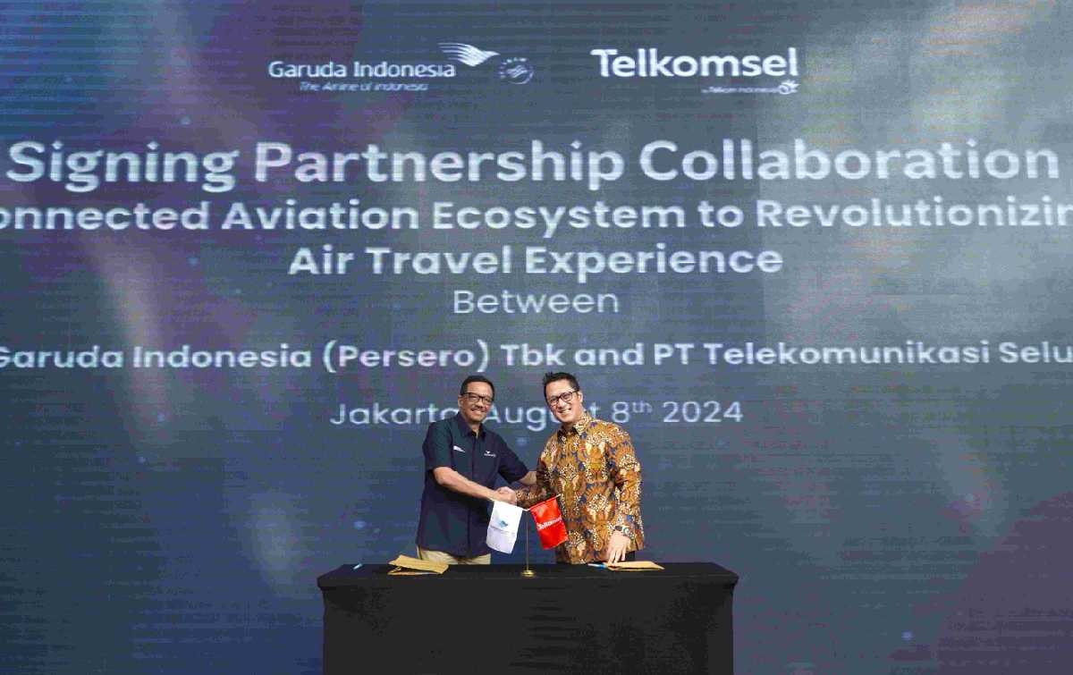 Garuda Indonesia Gandeng Telkomsel Hadirkan Paket Roaming di FlyGaruda