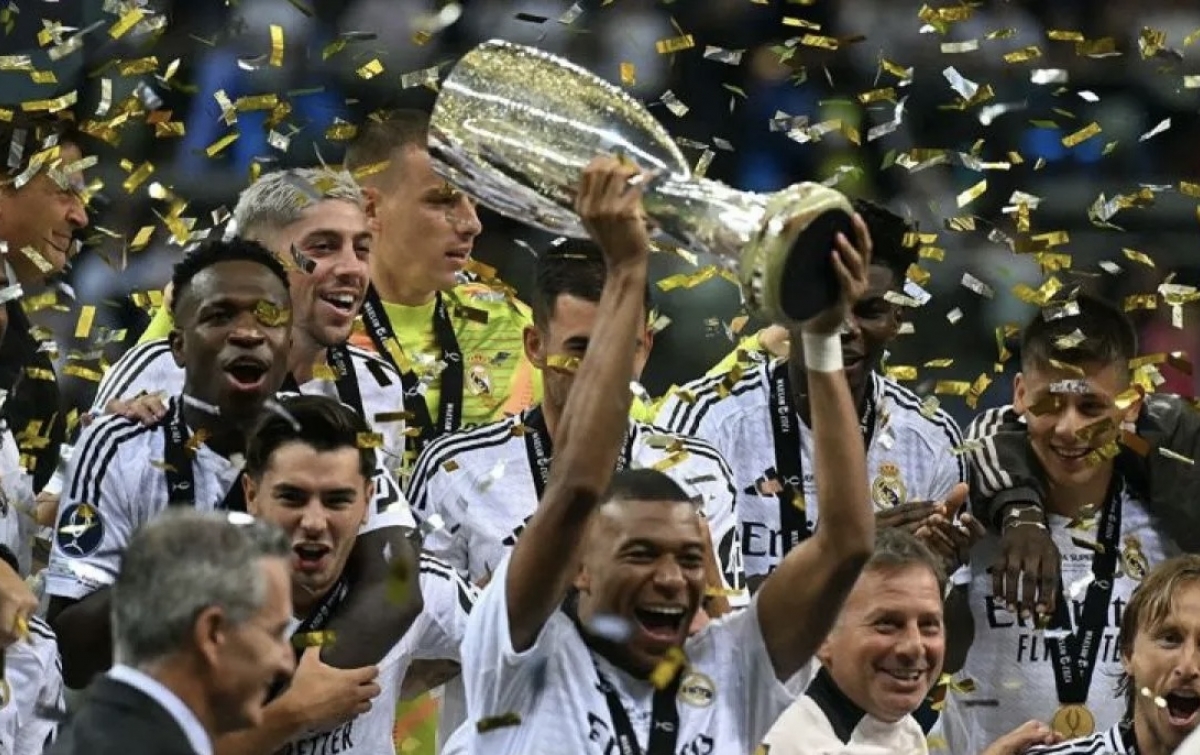 Real Madrid Juara Piala Super Eropa 2024, Mbappe Cetak Gol Perdana