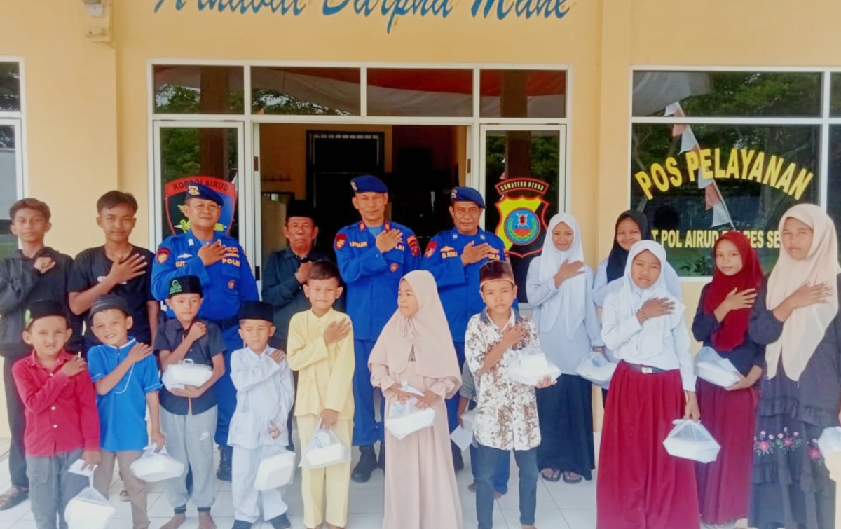 Polairud Polres Sergai Peduli Anak Yatim, Wujud Polisi Sebagai Problem Solver