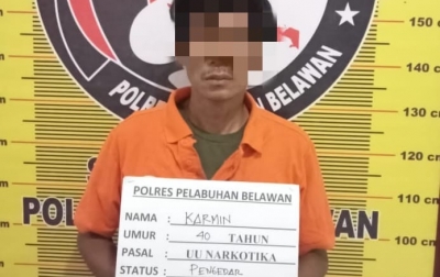 Sat Narkoba Polres Pelabuhan Belawan Tangkap Pengedar Sabu di Tanah Enam Ratus