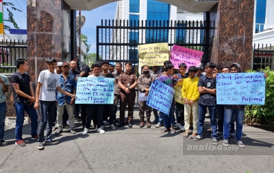 Persoalkan Bendungan Sei Serdang, Puluhan Massa Geruduk BWS Sumatera II dan Kejati