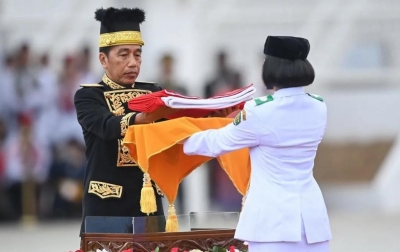 Upacara Peringatan Detik-Detik Proklamasi Diselenggarakan di Istana Negara IKN