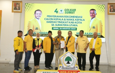 Serahkan B1-KWK ke 17 Bacakada, Golkar Sumut: Kami Dukung Sepenuhnya