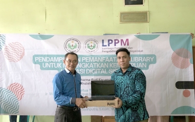 LPPM Unimed Pendampingan Pemanfaatan E-Library untuk Meningkatkan Kemampuan Literasi Digital Siswa