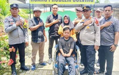 Kapolres Sergai Peduli Disabilitas, Serahkan Kursi Roda pada Jumat Barokah