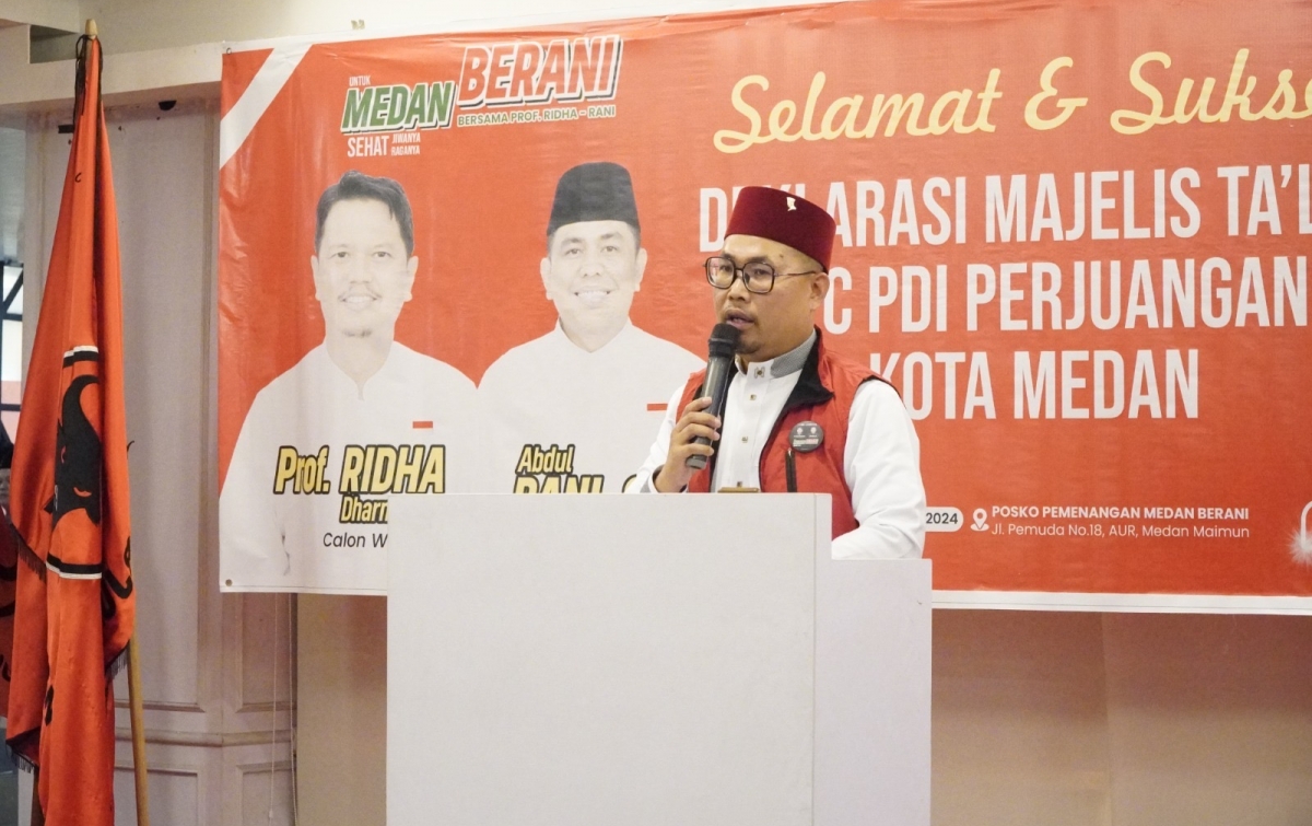 Isi Tausiah, Fuad Akbar Ungkap Akronim BERANI Versi Majelis Ta'Lim DPC PDIP Medan