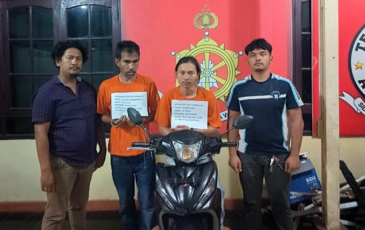 2 Pelaku Curanmor di Pasar Sidikalang Ditangkap