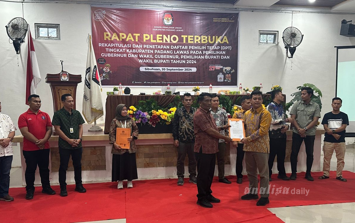 KPU Palas Tetapkan 176,499 DPT Pilkada Padanglawas