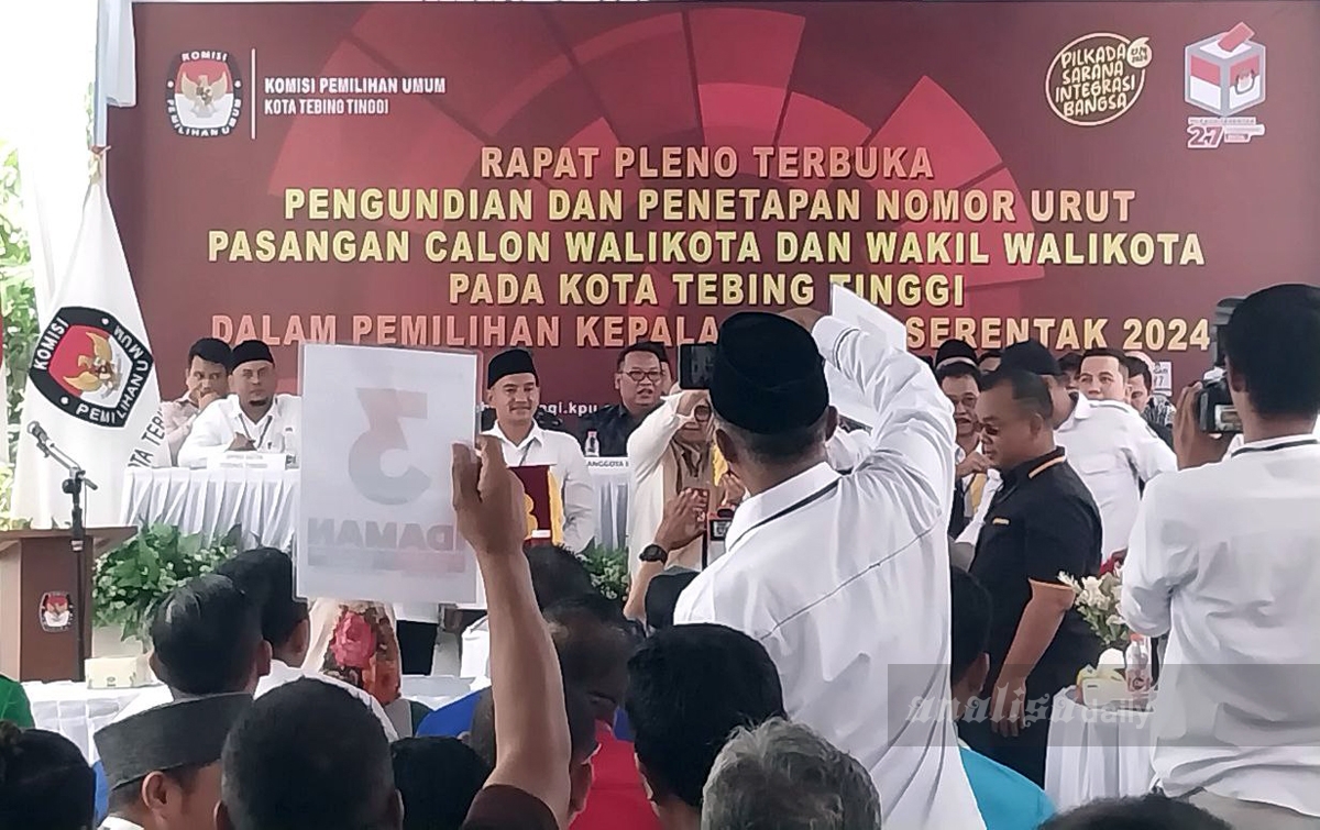 Pengundian Nomor Urut Calon Walikota dan Wakil Walikota Tebingtinggi