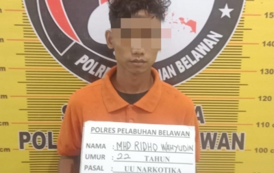 Sat Narkoba Polres Pelabuhan Belawan Tangkap Pengedar Sabu di Jalan Kayu Putih