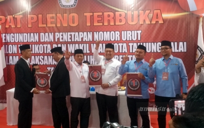 KPU Tanjungbalai Tetapkan 3 Pasangan Calon