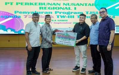 PTPN IV Regional 1 Salurkan Bantuan Program TJSL Triwulan III Tahun 2024