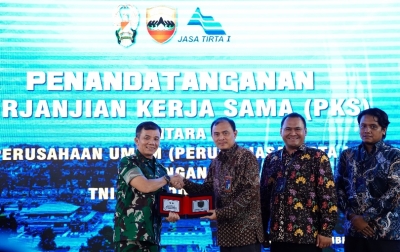 Optimalkan Pengelolaan SDA, Jasa Tirta I dan Kodam I/Bukit Barisan Tandatangani PKS