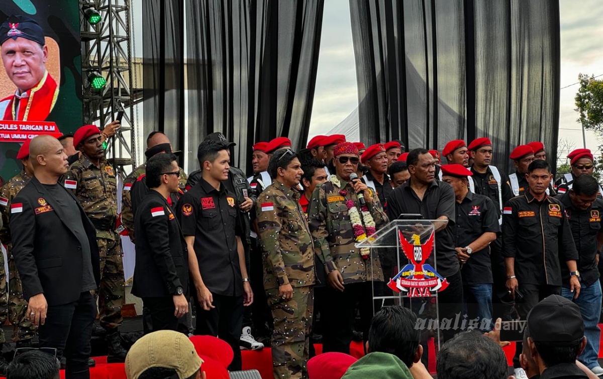 Hercules Hadir Langsung di Pelantikan GRIB Jaya Medan, Ajak Kawal Pemerintahan Prabowo