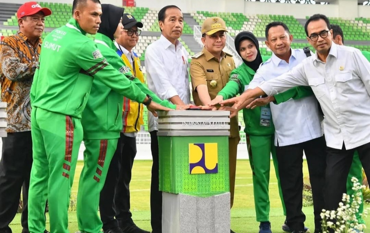 Jokowi Resmikan Stadion Megah di Sumut, Tekankan Pentingnya Perawatan