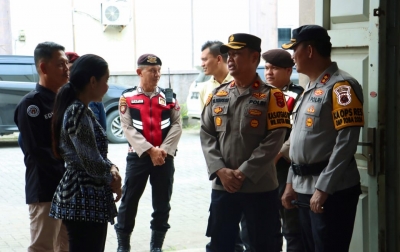 Kapolres Pelabuhan Belawan Cek Kesiapan Pengamanan di Gudang KPU Kota Medan