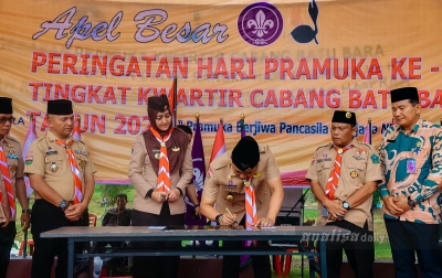 Danau Laut Tador Jadi Bumi Perkemahan Pramuka Batubara