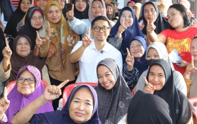 Warga Deliserdang Antusias dengan Program Pendidikan dan Kesehatan Paslon SANDI