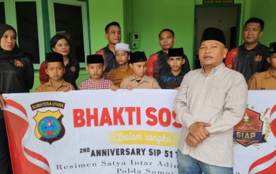 Wujud Syukur dan Kepedulian, Perwira SIP Angkatan 51 SIAP Polda Sumut Bakti Sosial