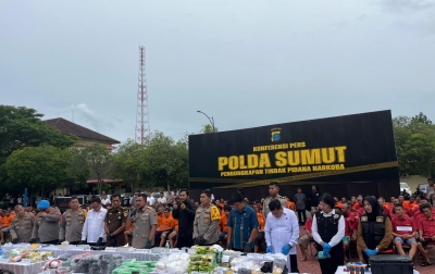 Berantas Narkoba, Polda Sumut Tembak 8 Tersangka, Ratusan Kg Sabu dan Ribuan Ekstasi Disita