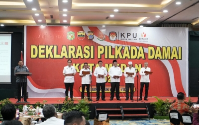 3 Paslon Wali Kota dan Wakil Wali Kota Medan Deklarasikan Pilkada Damai