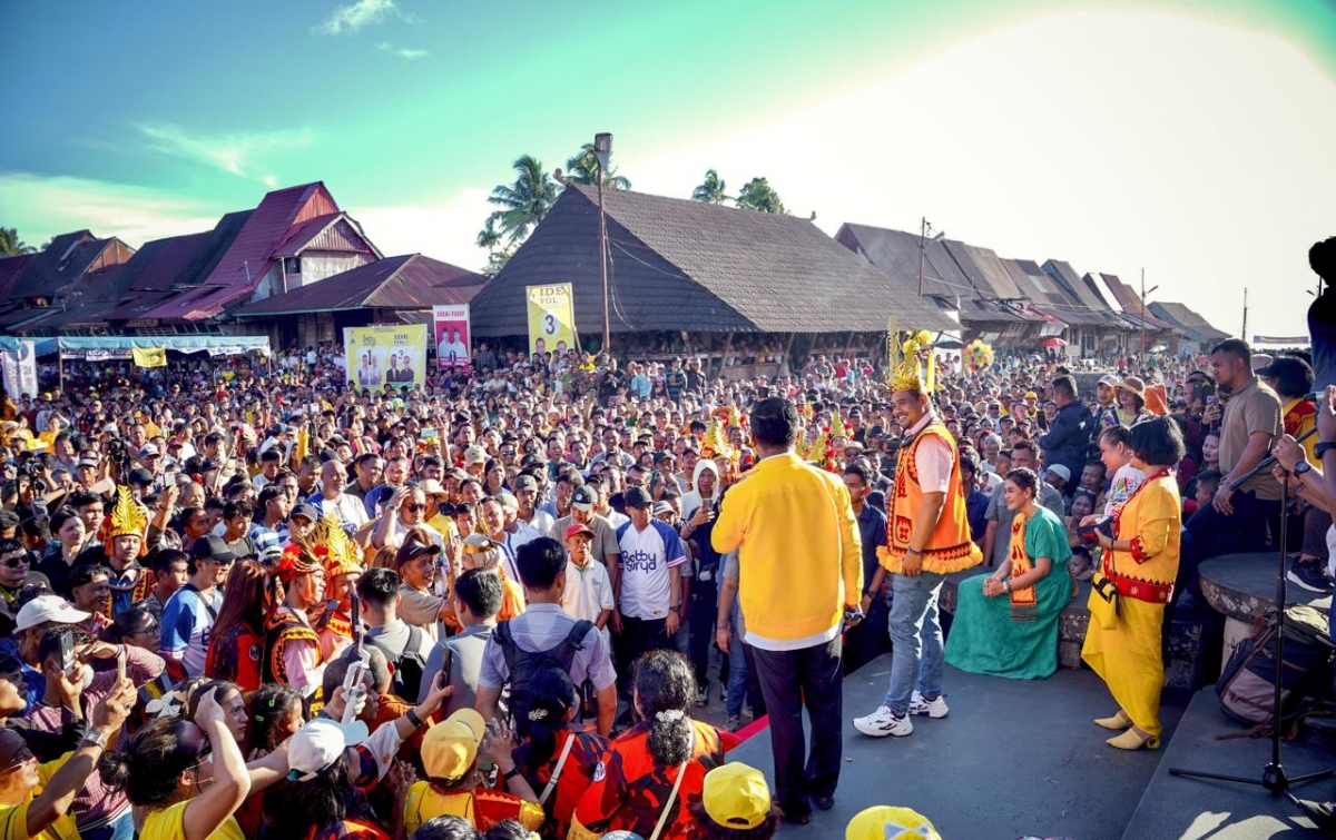 Pecah, Kampanye Bobby Nasution di Nias Selatan Dihadiri 15 Ribu Massa