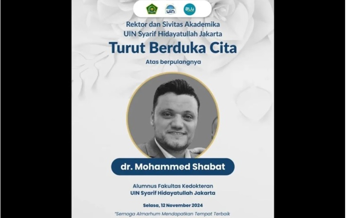 Dokter lulusan Indonesia Mohammed Shabat Gugur di Gaza