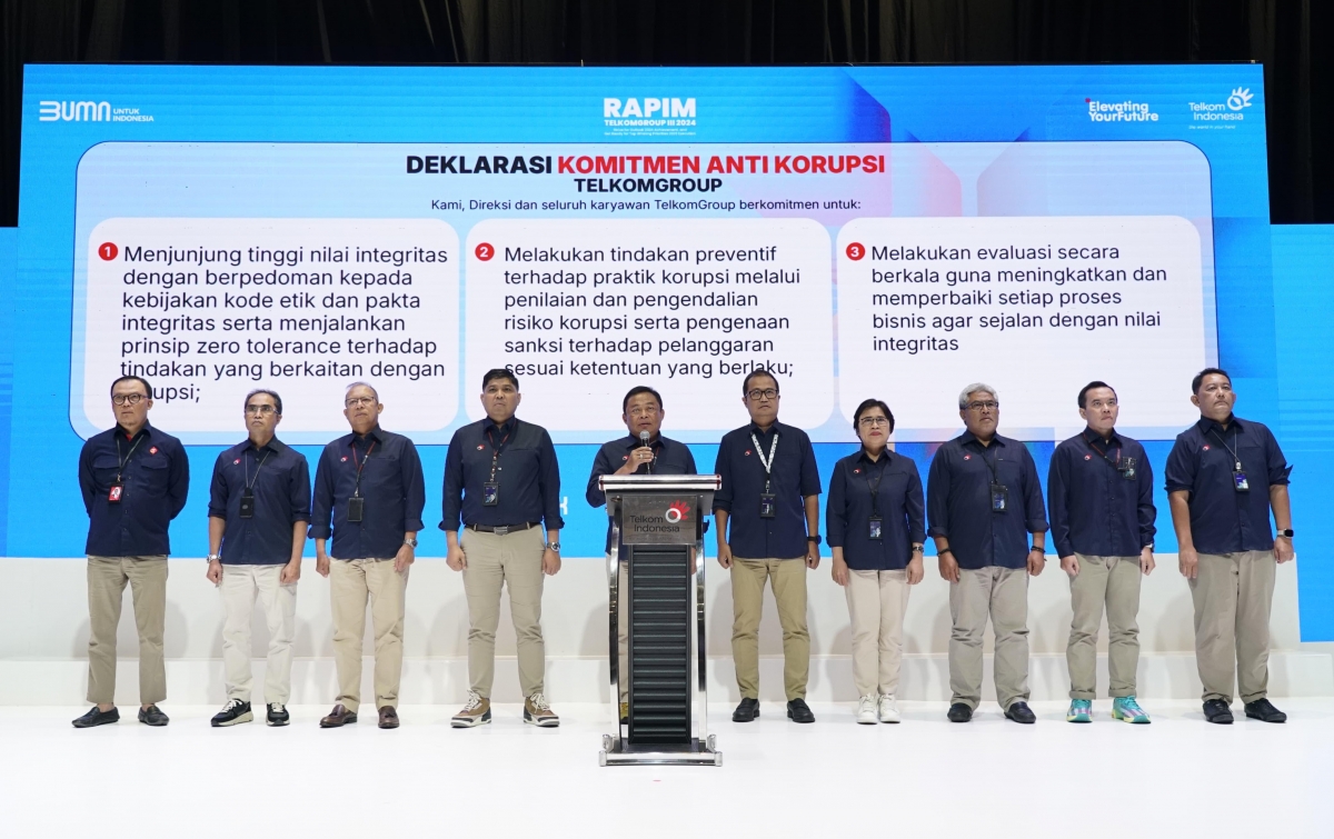 Jelang Peringatan Hakordia 2024, TelkomGroup Deklarasikan Komitmen Anti Korupsi