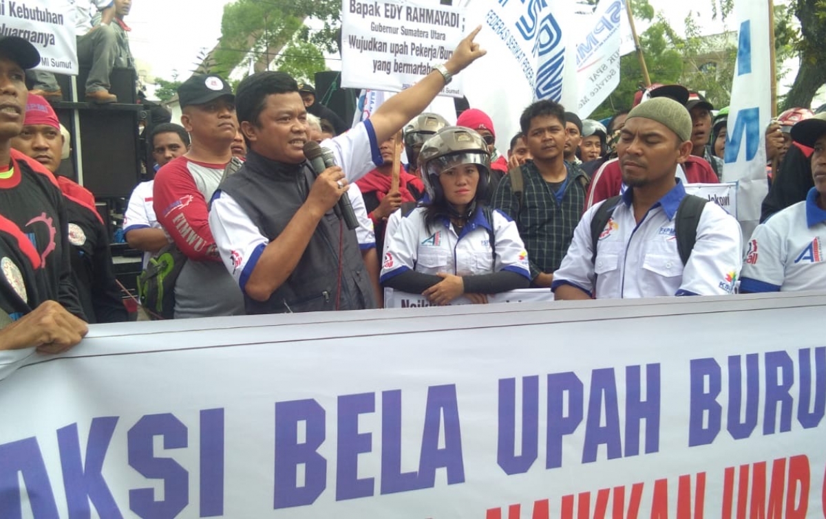 Buruh Minta Pj Gubsu Naikan UMP-UMK 2025 Sebesar 10%, dan Berlakukan Upah Minimum Sektoral