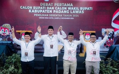 Debat Pertama Paslon Cabub dan Cawabub Palas  PMA-AFN Terlihat Unggul dalam Menguasai Visi Misi