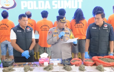 Polres Tanah Karo Tangkap 7 Pelaku Jaringan Narkotika, Sita 5 Kg Ganja Siap Edar