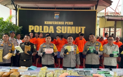 Polda Sumut Ungkap 32 Kasus Narkoba, Sita 201 Kg Sabu, 272 Kg Ganja, dan 40.000 Ekstasi