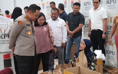 Kapolresta Deliserdang Tinjau dan Cek Gudang Logistik KPU