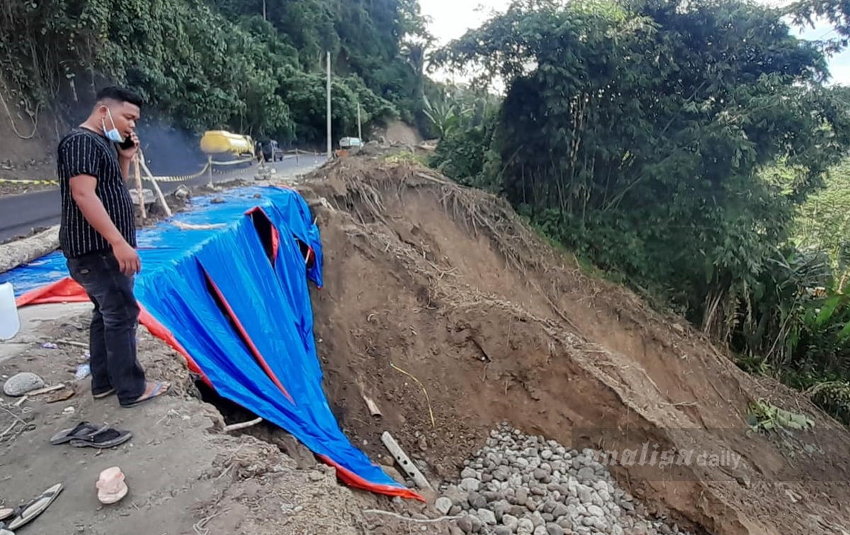 Kerusakan Badan Jalan Longsor di Sembahe Sudah Ditangani