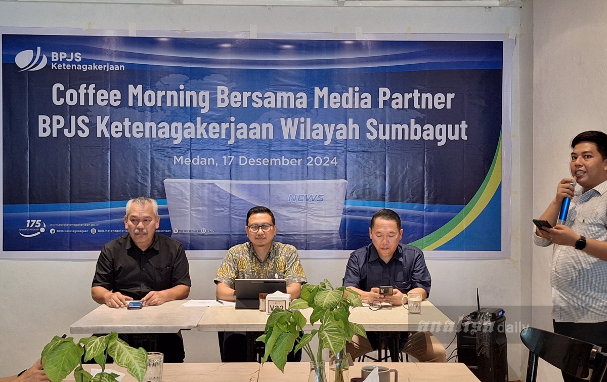 Sepanjang 2024, Klaim yang Dibayarkan BPJS Ketenagakerjaan Wilayah Sumbagut Rp 3,22 Triliun