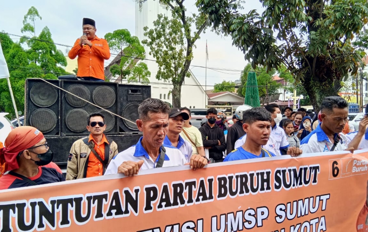 Tolak UMSP-UMSK Sumut, Buruh Ancam Aksi Setiap Hari Senin Sampai Direvisi