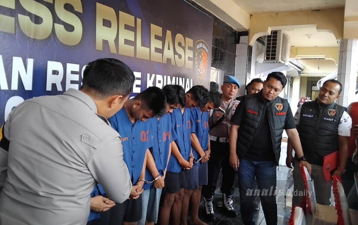 Komplotan Geng Motor yang Meresahkan Warga Asahan Tertunduk Lesu Ditangkap Polisi