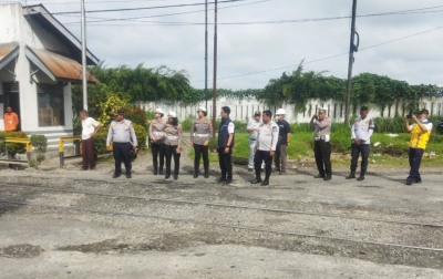 Polres Tebingtinggi dan Ditlantas Polda Sumut Cek Jalan Rusak