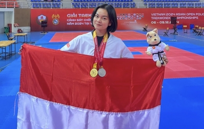 Keren, Polwan Polda Sumut Ukir Prestasi di Asian Police Taekwondo Championship 2024