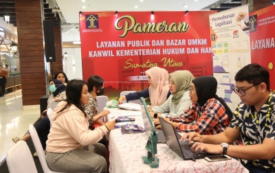 Kanwil Kemenkumham Sumut Pameran Layanan Publik dan Bazar UMKM