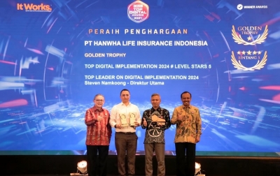 Hanwha Life Raih Golden Star Trophy di Top Digital Awards 2024