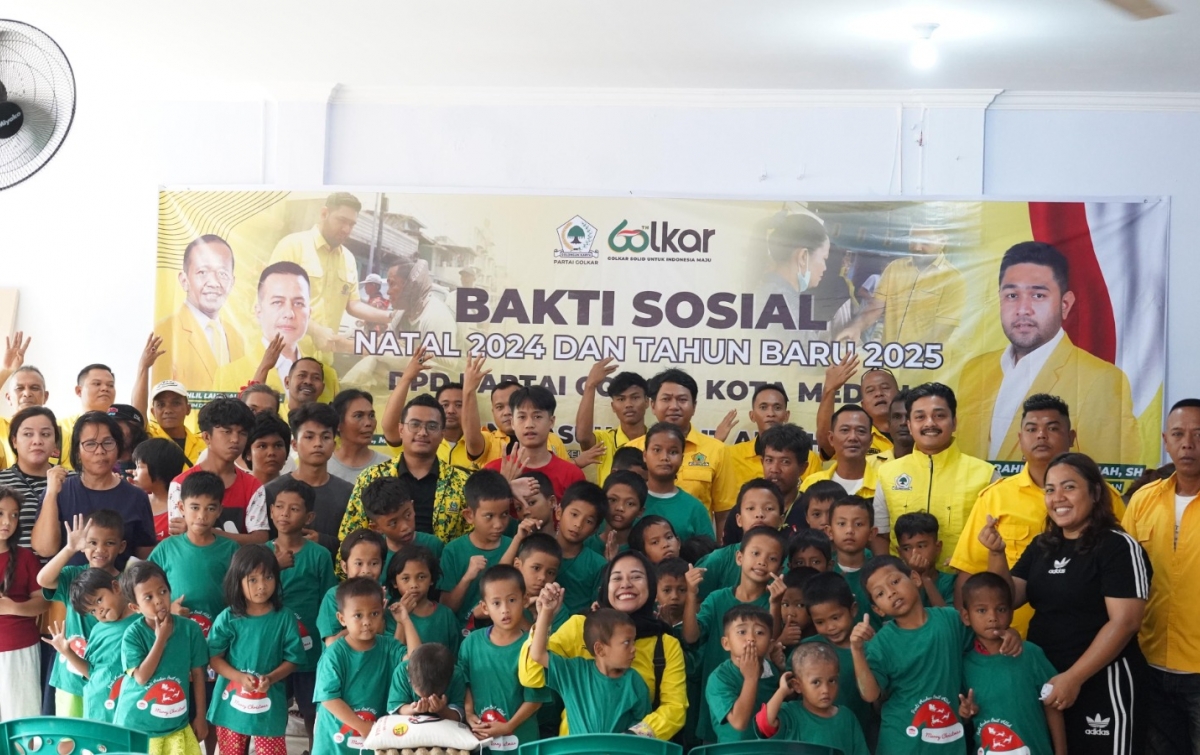 Golkar Medan Gelar Bakti Sosial Natal dan Tahun Baru